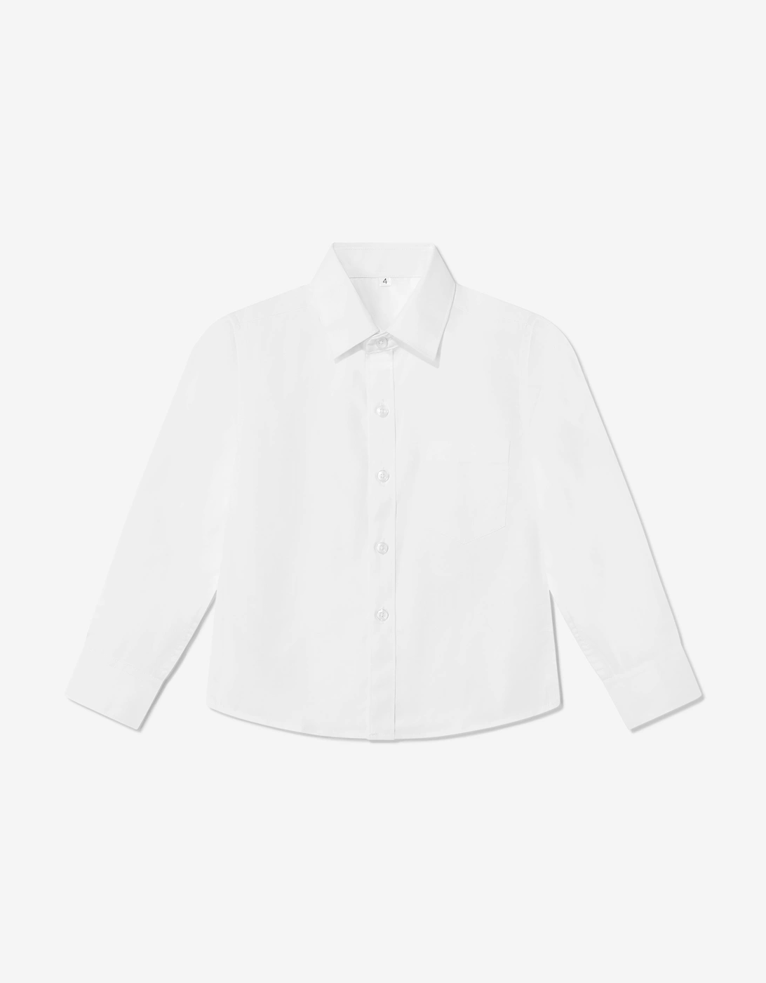 Boys Cotton Shirt in White, 5 of 4