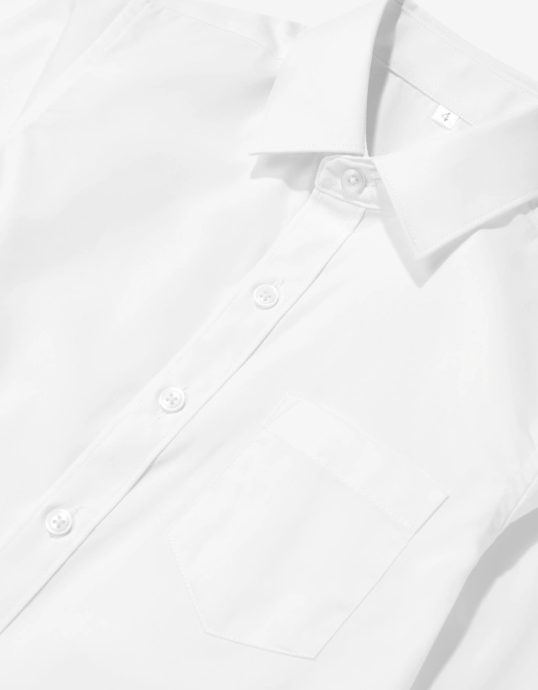 Boys Cotton Shirt in White