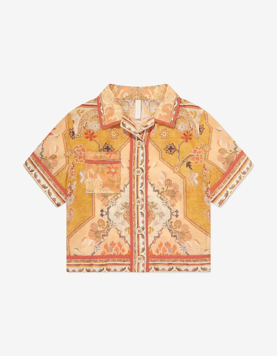 Girls Wylie Pocket Blouse in Orange, 5 of 4