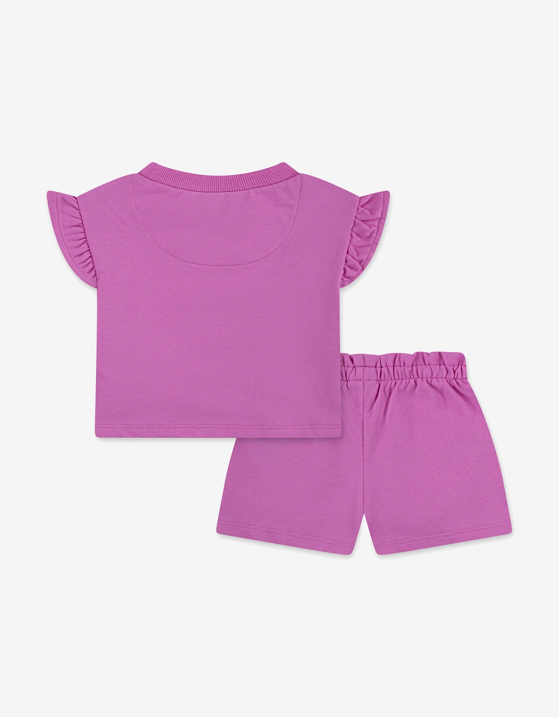 Baby Girls French Terry Short Set in Pink