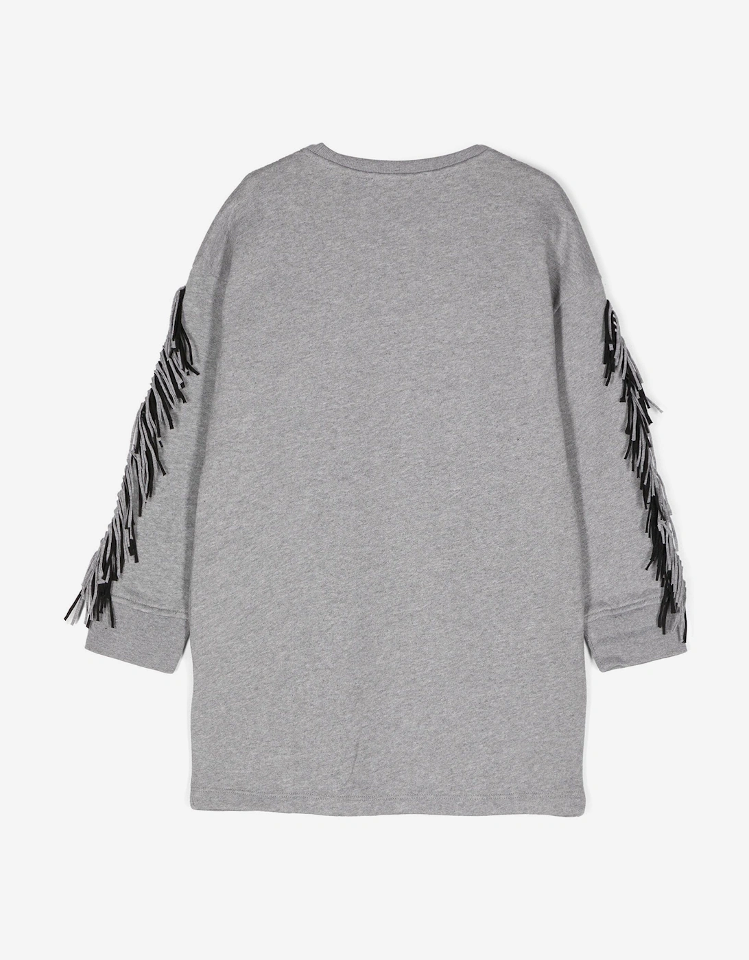 Girls Tassel Star Sweater Dress in Grey