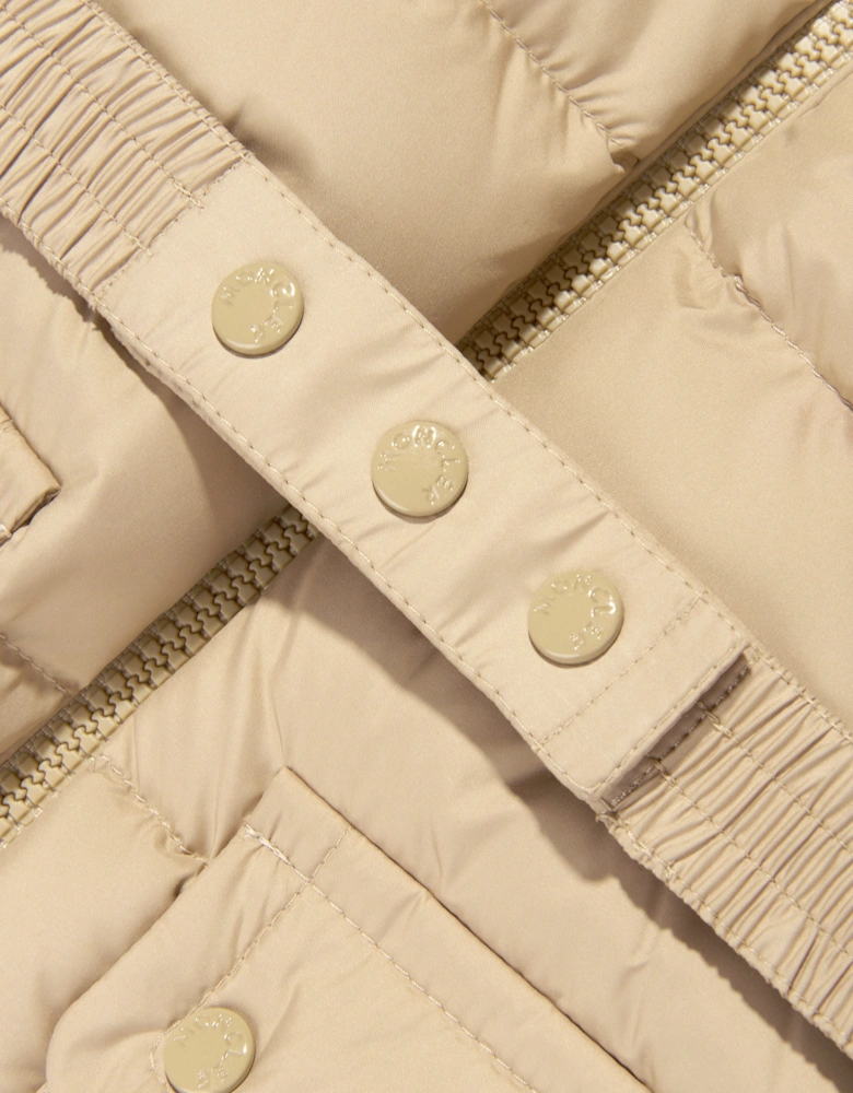 Girls Down Padded Pasenza Long Coat in Beige