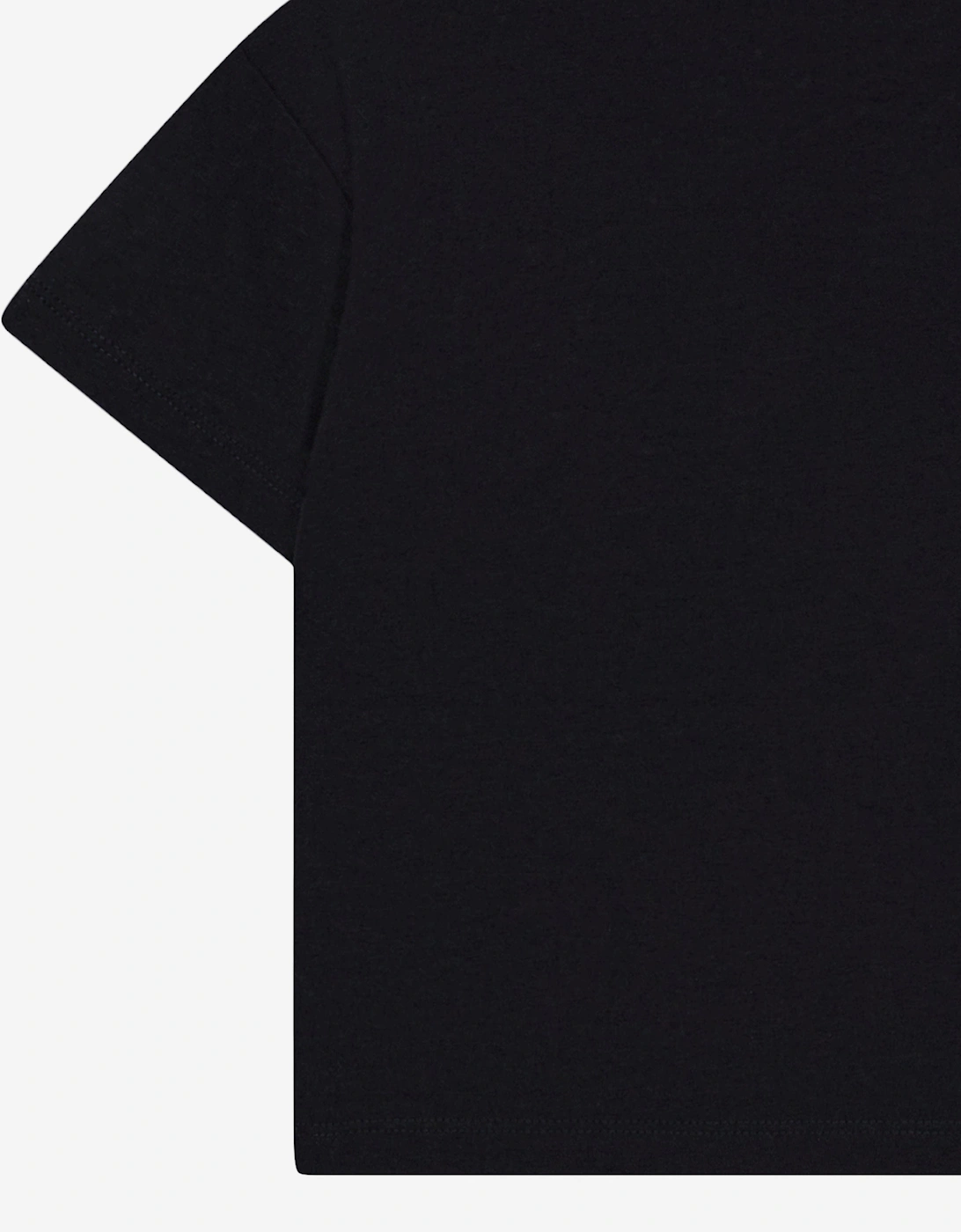Kids Emblem Applique T-Shirt in Black