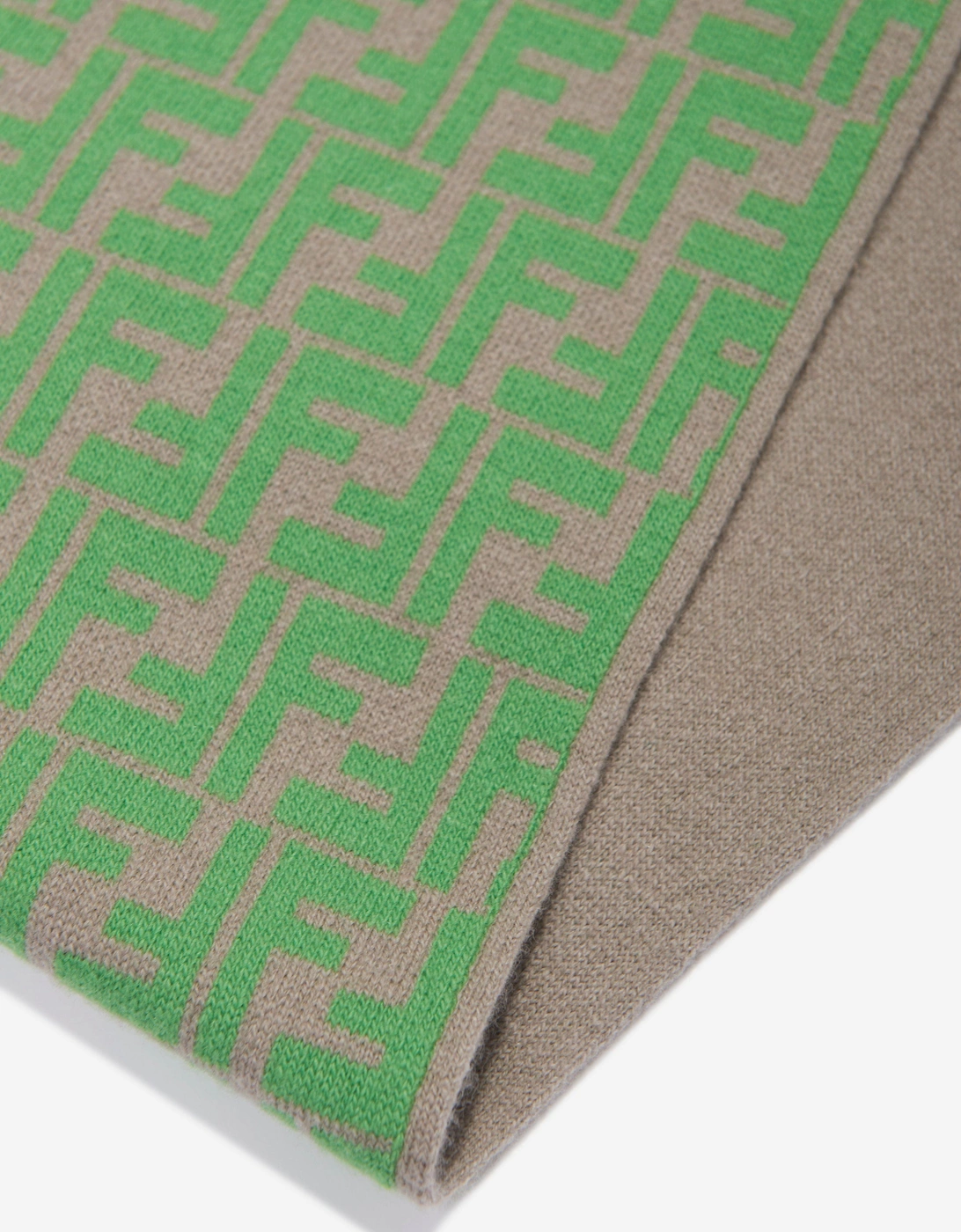 Kids Reversible FF Logo Scarf in Beige