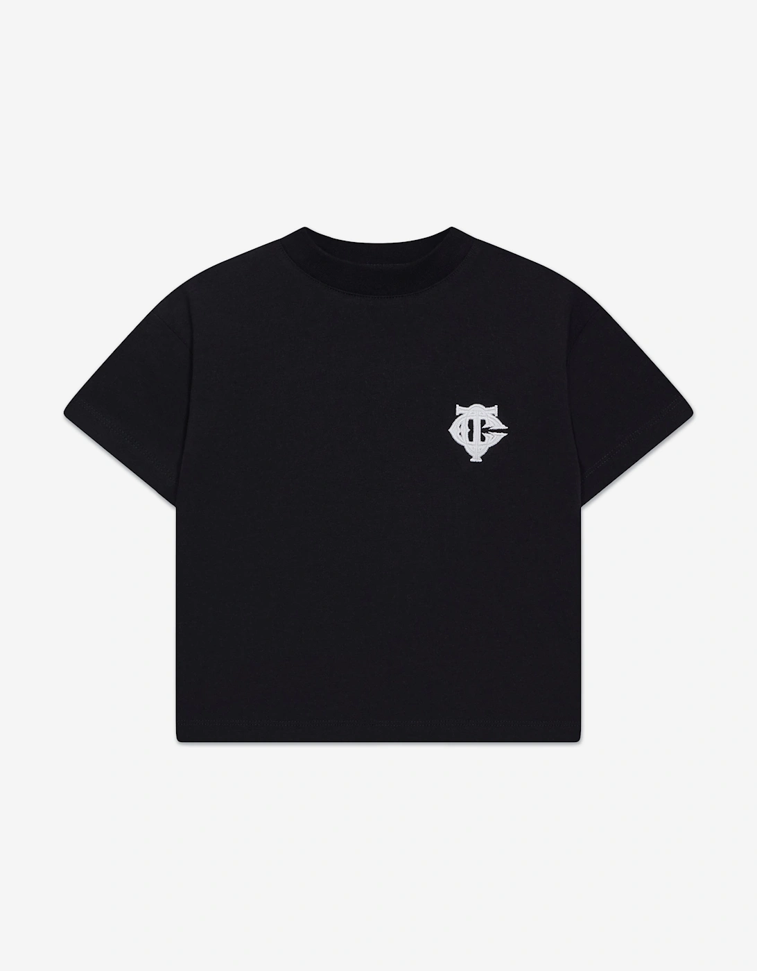 Kids Emblem Applique T-Shirt in Black, 5 of 4