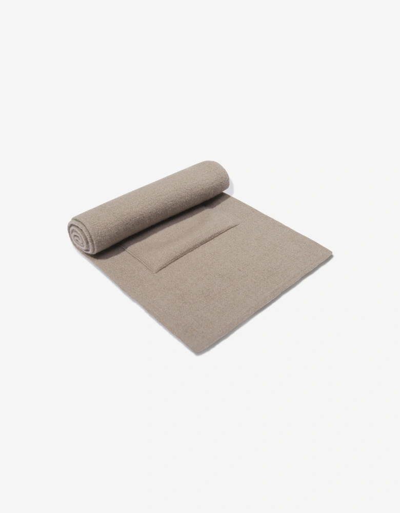 Kids Reversible FF Logo Scarf in Beige