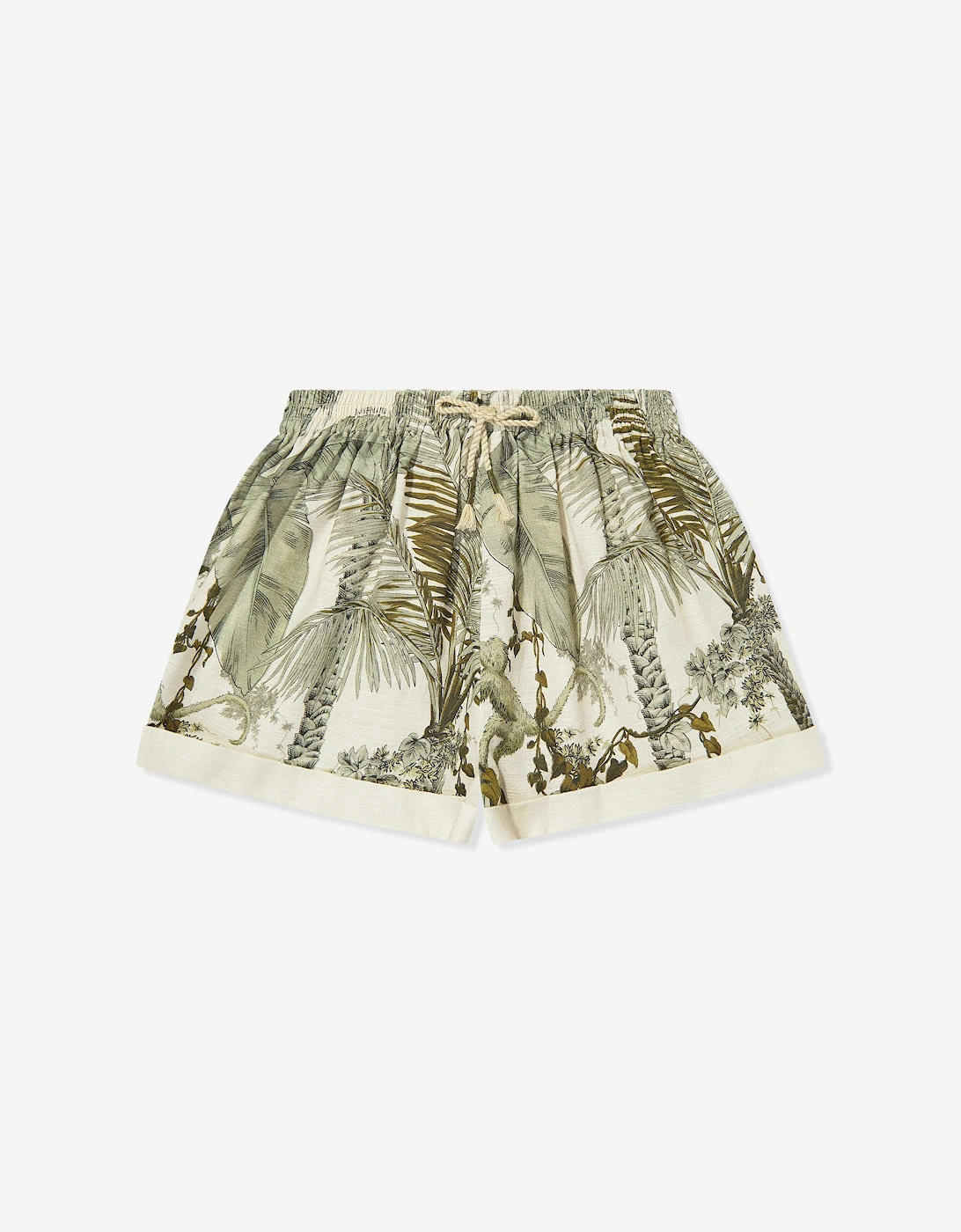 Girls Wylie Relaxed Shorts in Green, 5 of 4