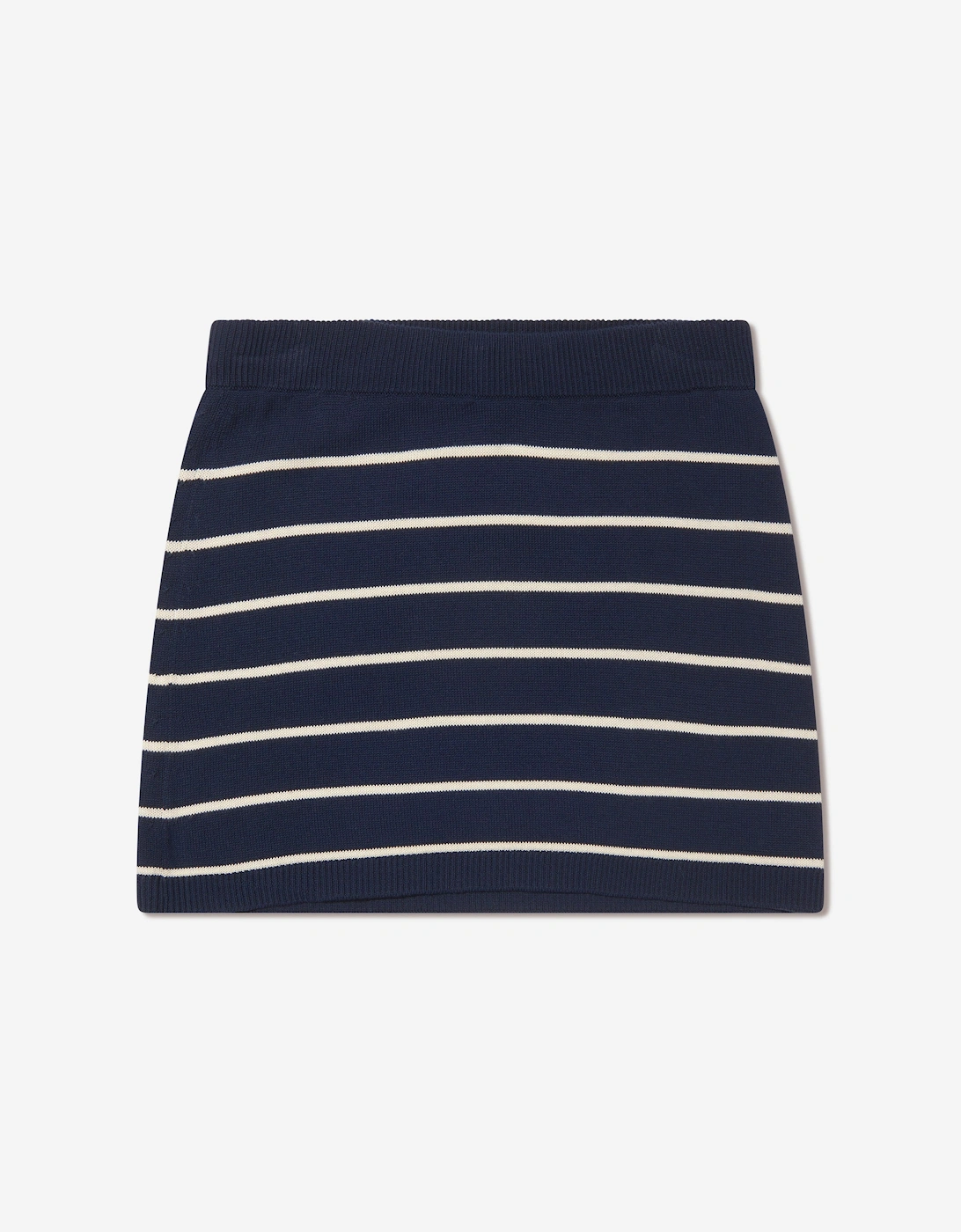 Enfant Girls Striped Hoodie And Skirt Set in Navy