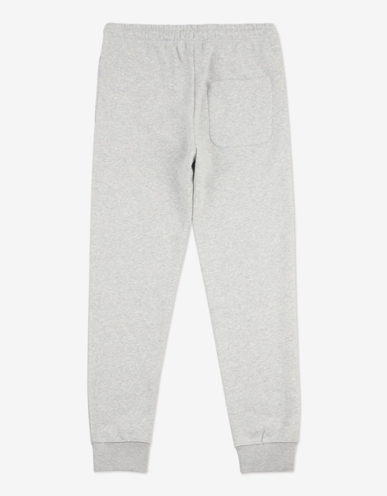 Boys Brush Back Stacked Logo Joggers in Grey