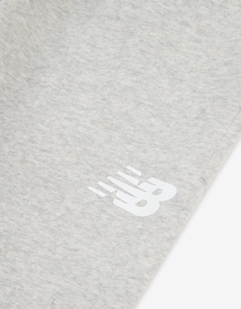 Boys Brush Back Stacked Logo Joggers in Grey