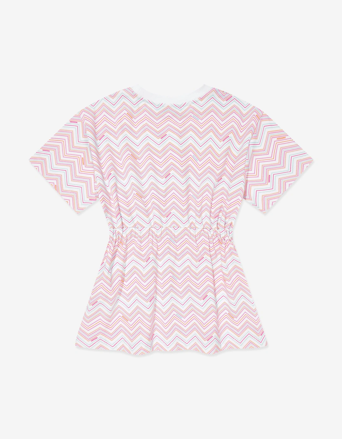 Girls Zigzag Jersey Dress in Multicolour
