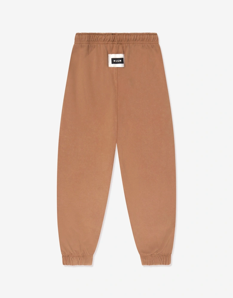 Kids Branded Joggers in Beige