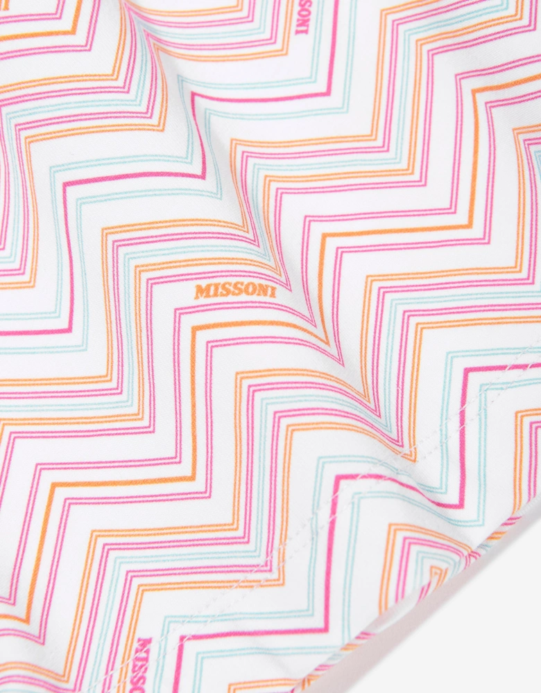 Girls Zigzag Jersey Dress in Multicolour