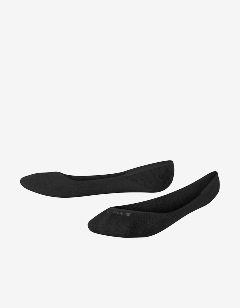 Girls Ballerina No Show Socks in Black