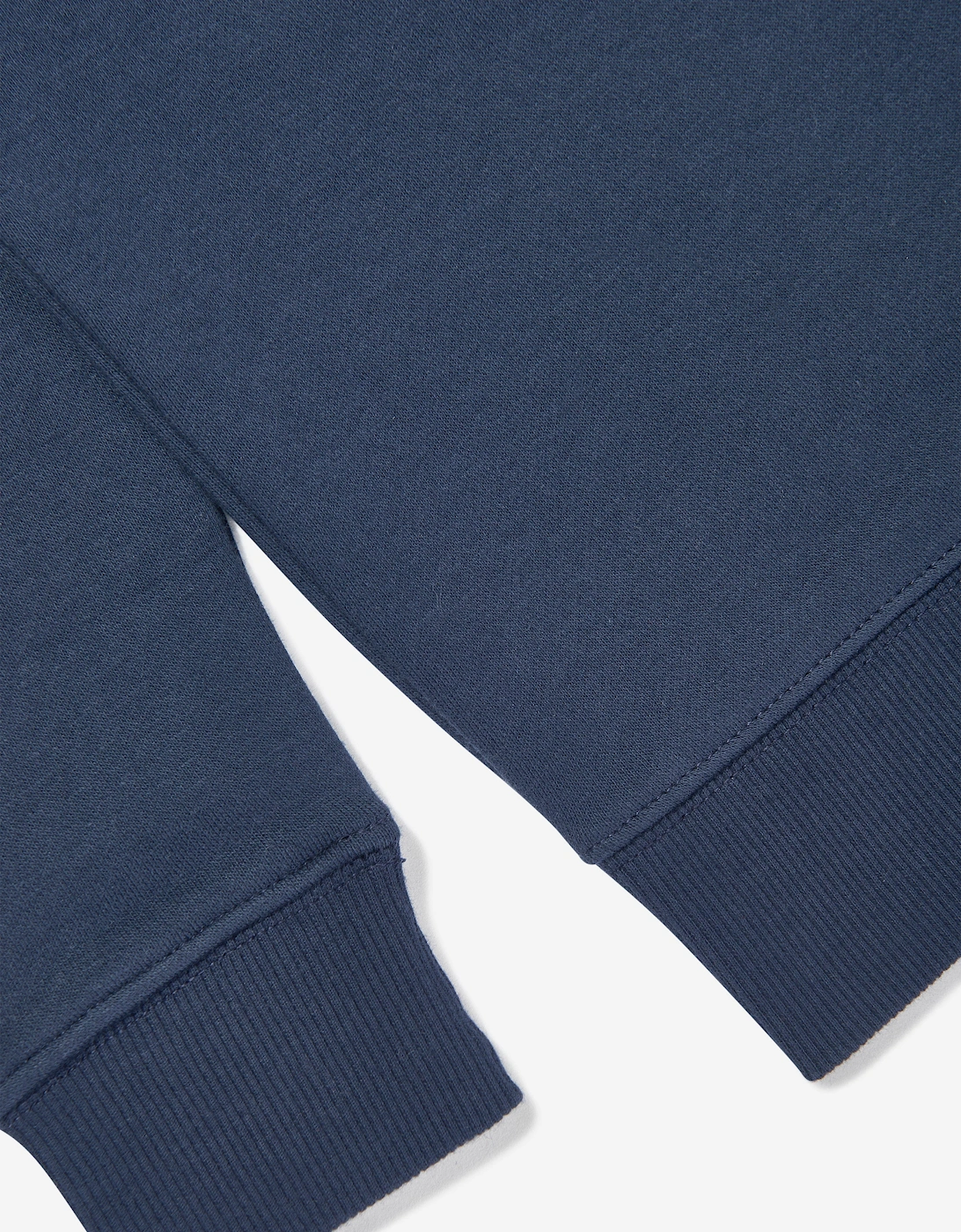 Boys Brush Back Stacked Logo Sweatshirt in Navy