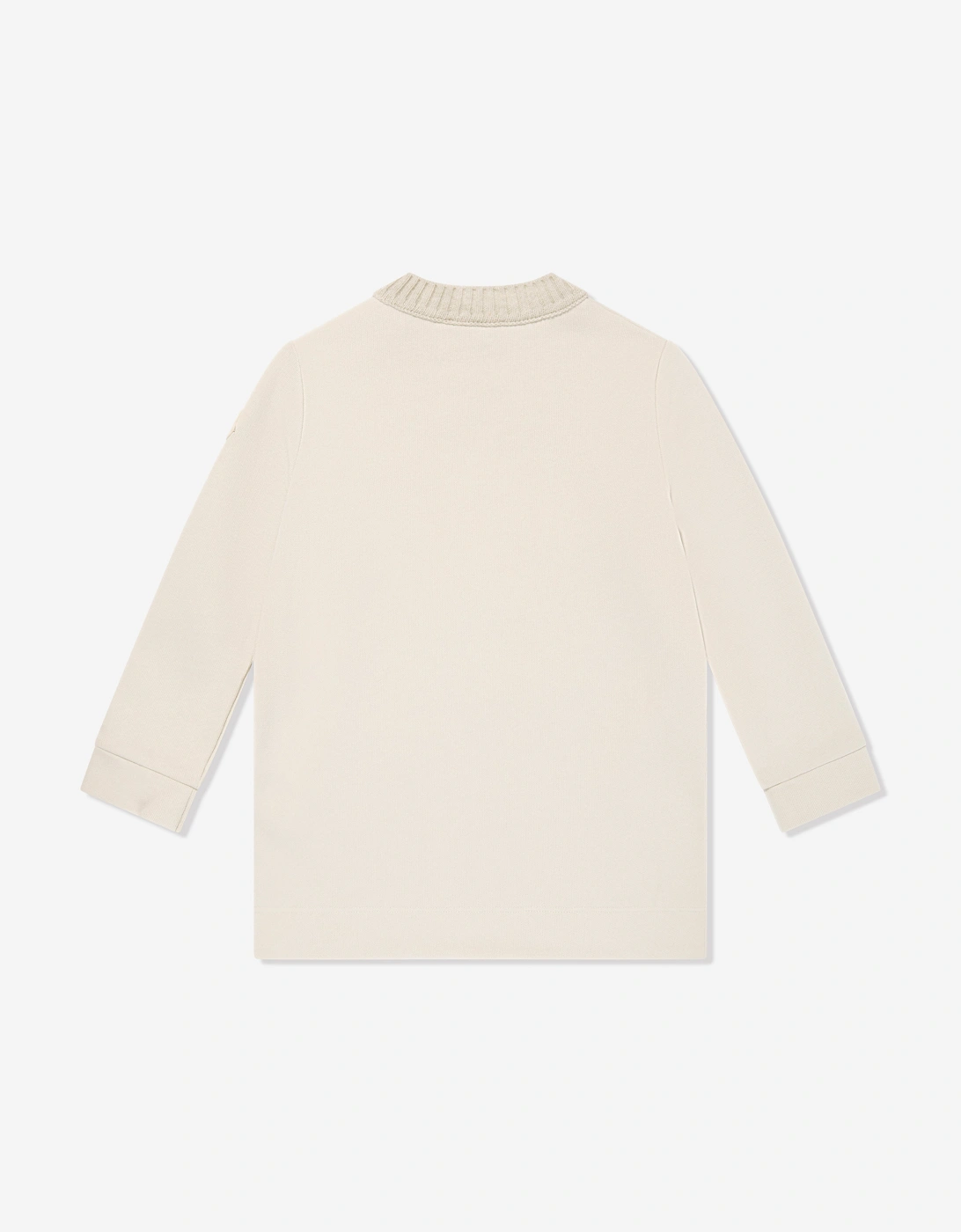 Girls Branded Sweater Dress in Ivory