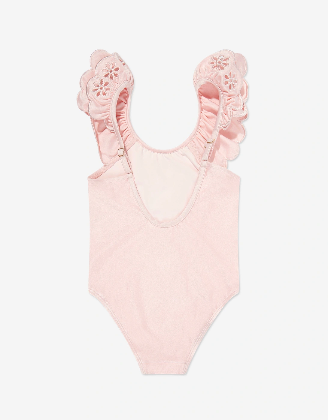 Girls Everley Embroidered Swimsuit in Pink
