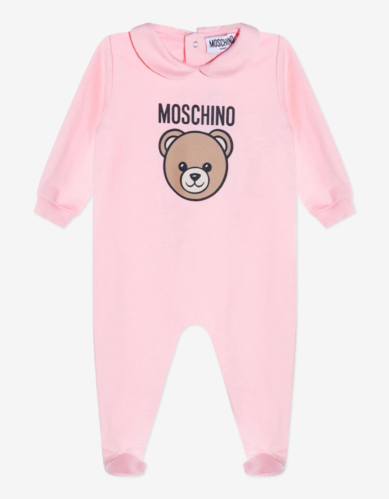 Baby Girls Bear Babygrow Set in Pink