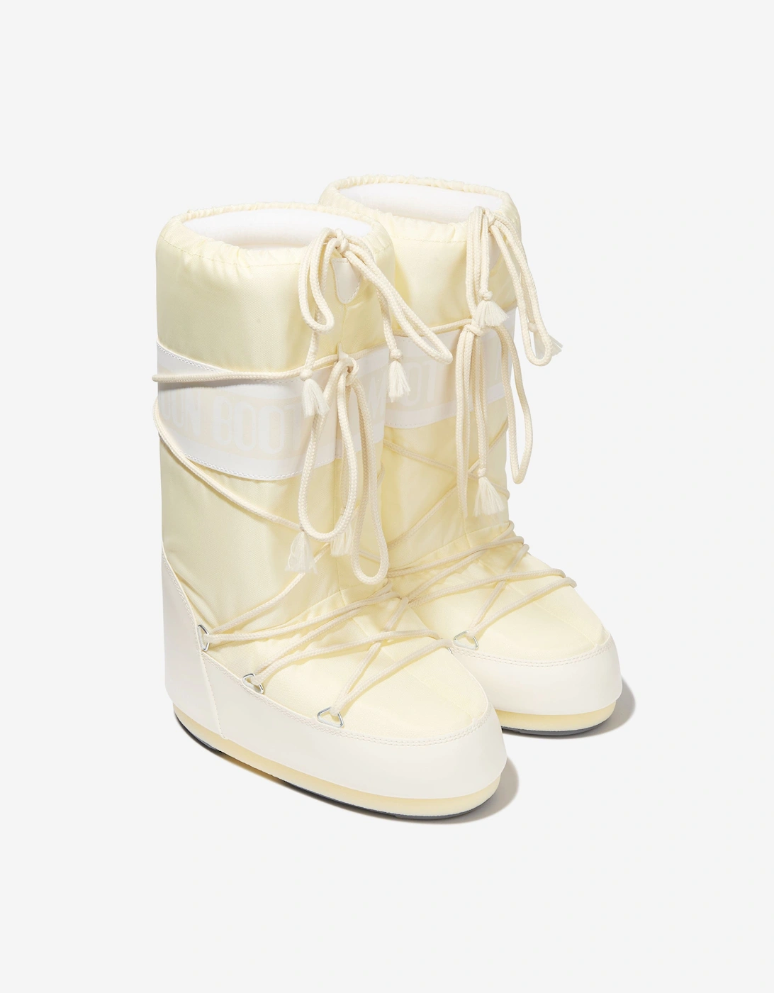 Moon Boot Kids Icon Nylon Snow Boots in Ivory
