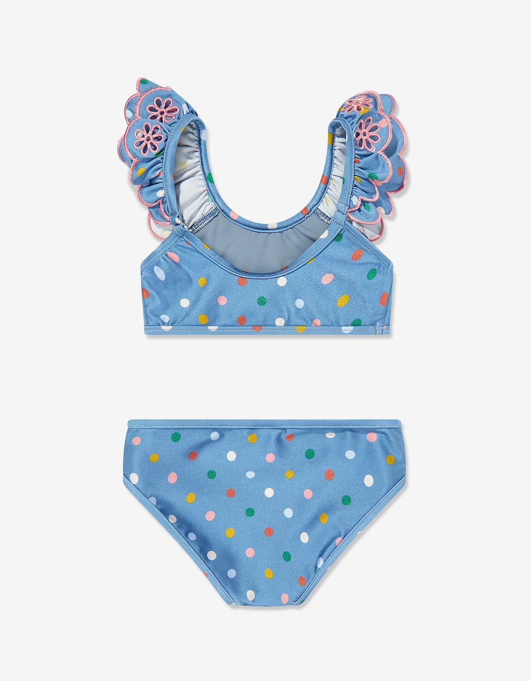 Girls Everley Embroidered Bikini in Blue