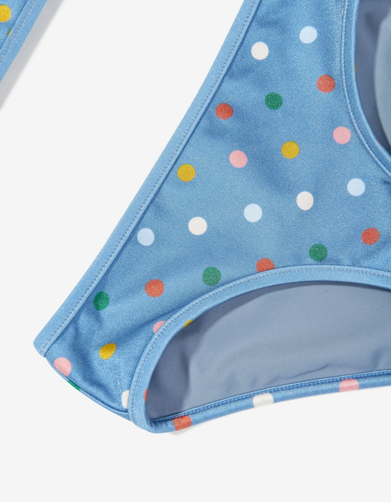 Girls Everley Embroidered Bikini in Blue