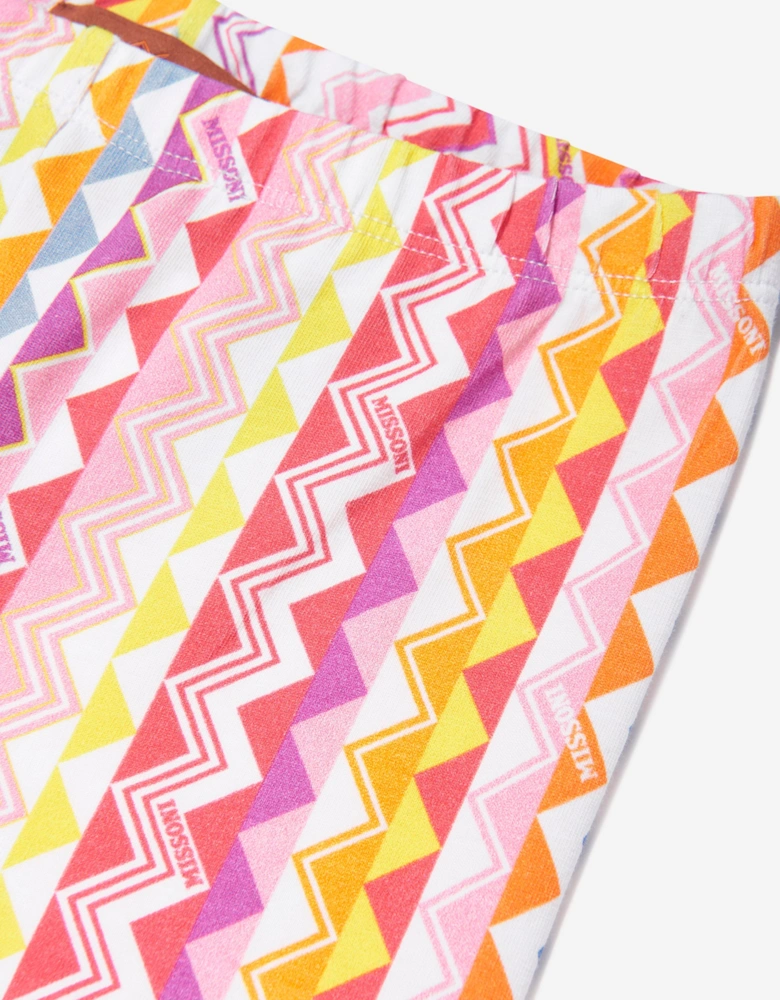 Girls Zigzag Leggings in Multicolour