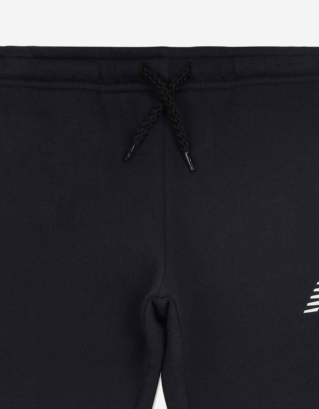 Boys Brush Back Stacked Logo Joggers in Black