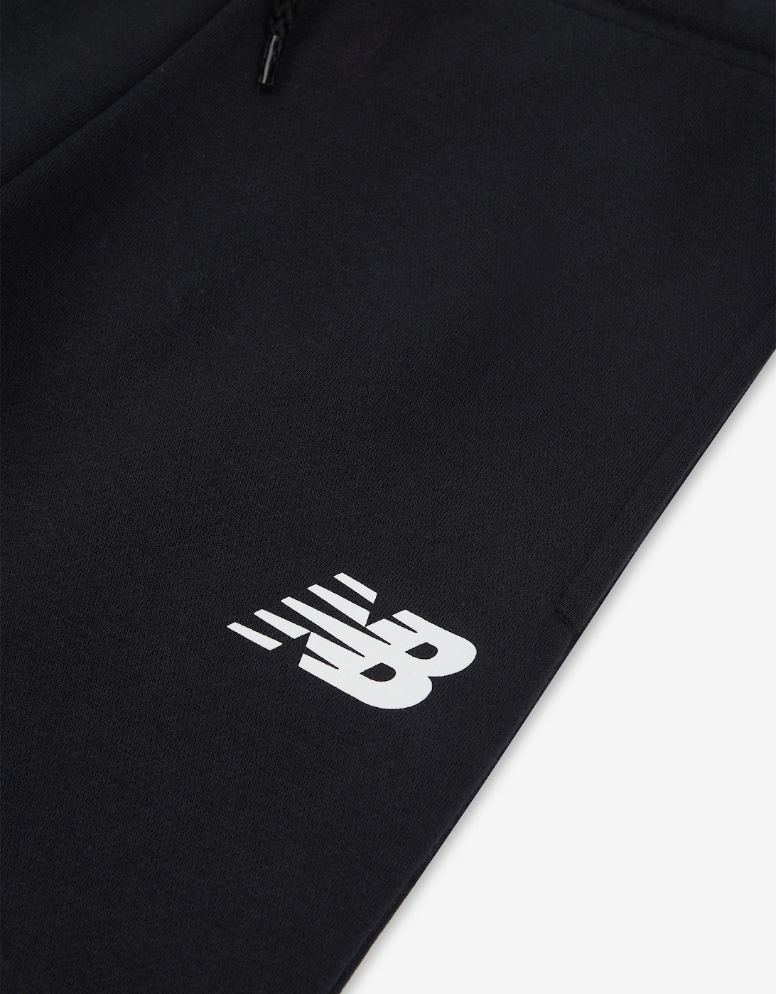 Boys Brush Back Stacked Logo Joggers in Black