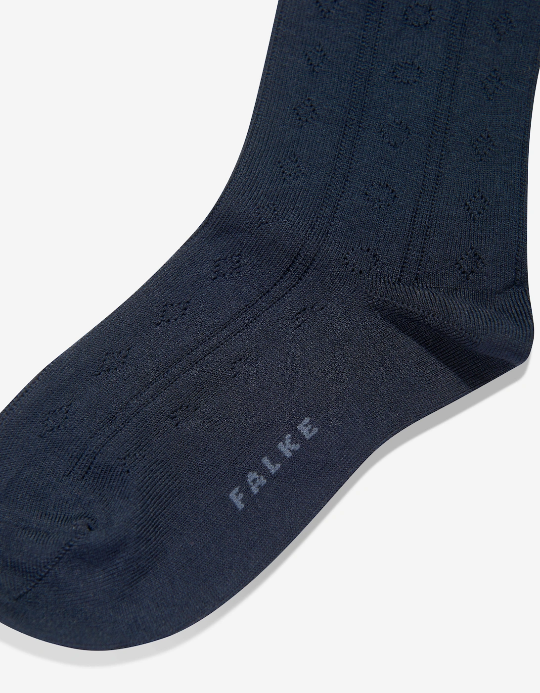 Girls Ajour Knee-High Socks in Navy