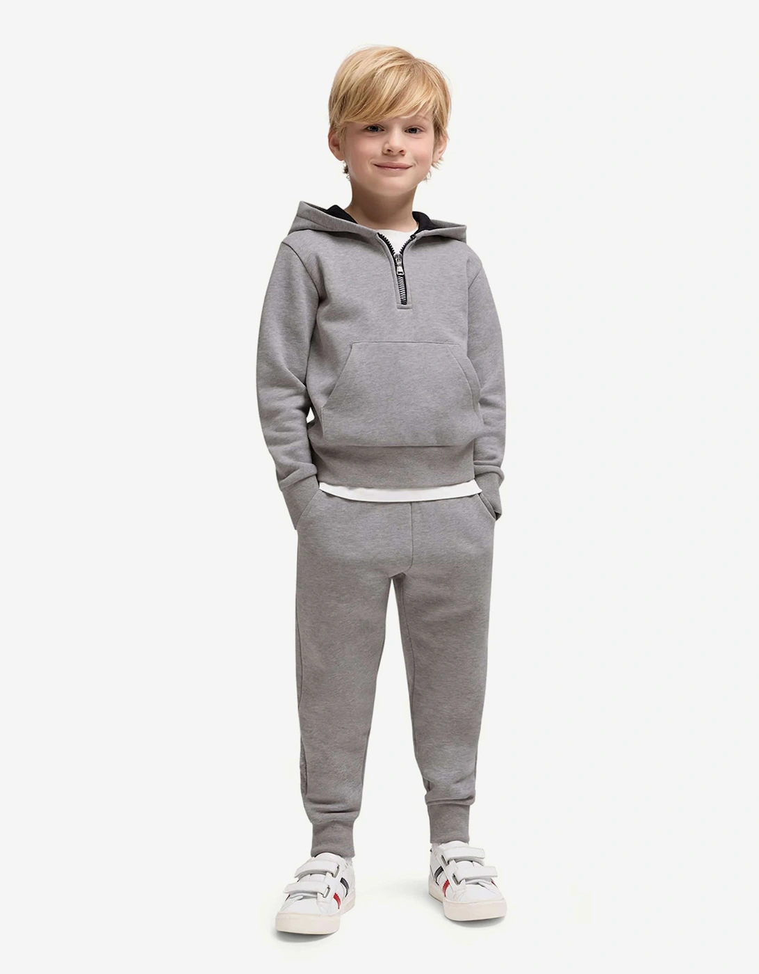Boys Fleece Tracksuit in Grey
