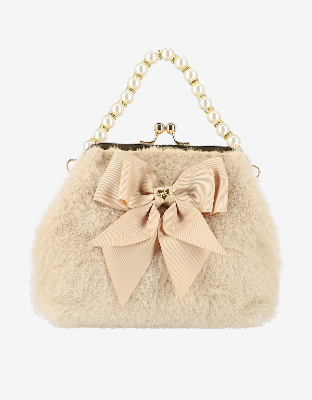 Angels Face Girls Hope Faux Fur Bag in Beige, 5 of 4