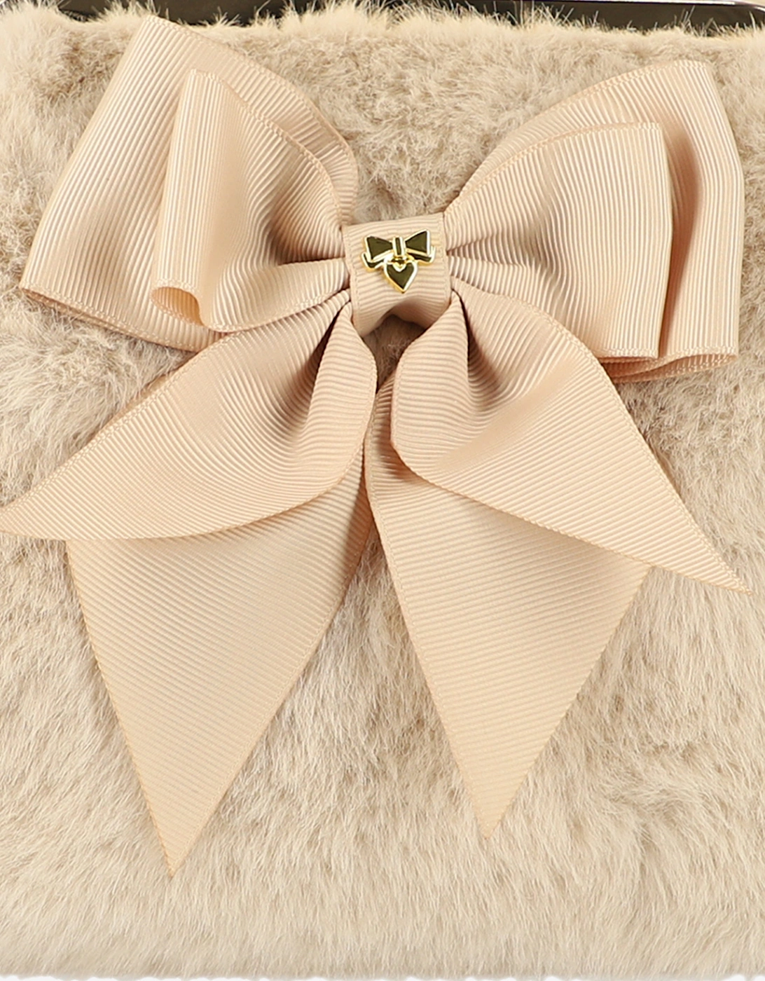 Angels Face Girls Hope Faux Fur Bag in Beige