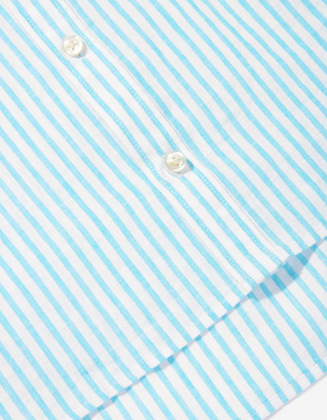 Girls Striped Logo Shirt in Blue
