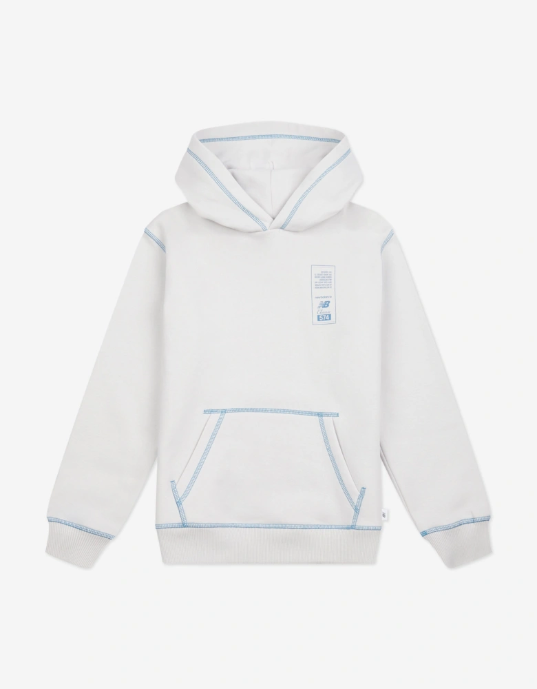 New Balance Boys 574 Diagram Hoodie in Grey