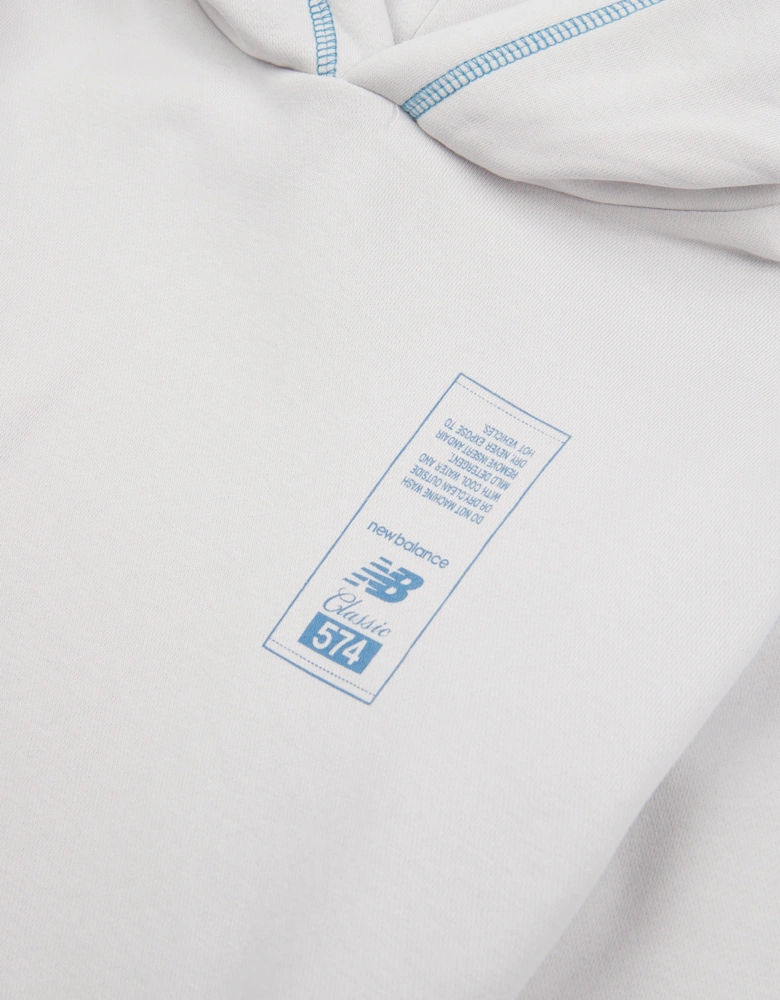 New Balance Boys 574 Diagram Hoodie in Grey