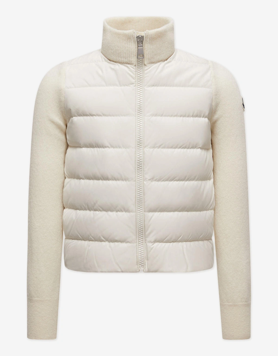 Girls Down Padded Zip Up Cardigan in Ivory, 5 of 4