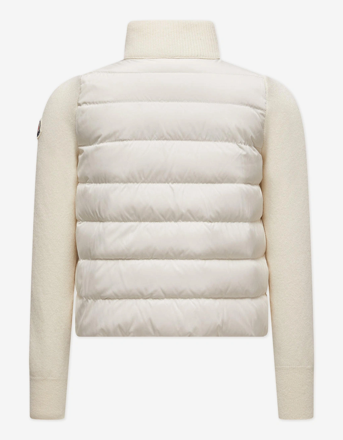 Girls Down Padded Zip Up Cardigan in Ivory