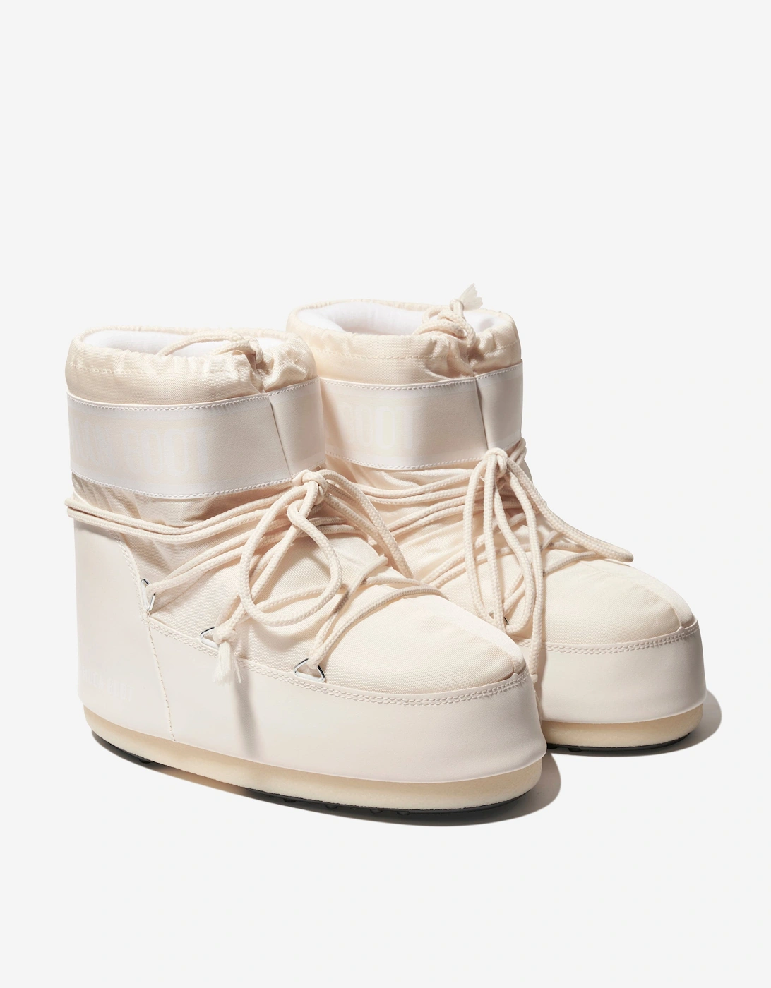 Moon Boot Kids Icon Low Nylon Snow Boots in Ivory