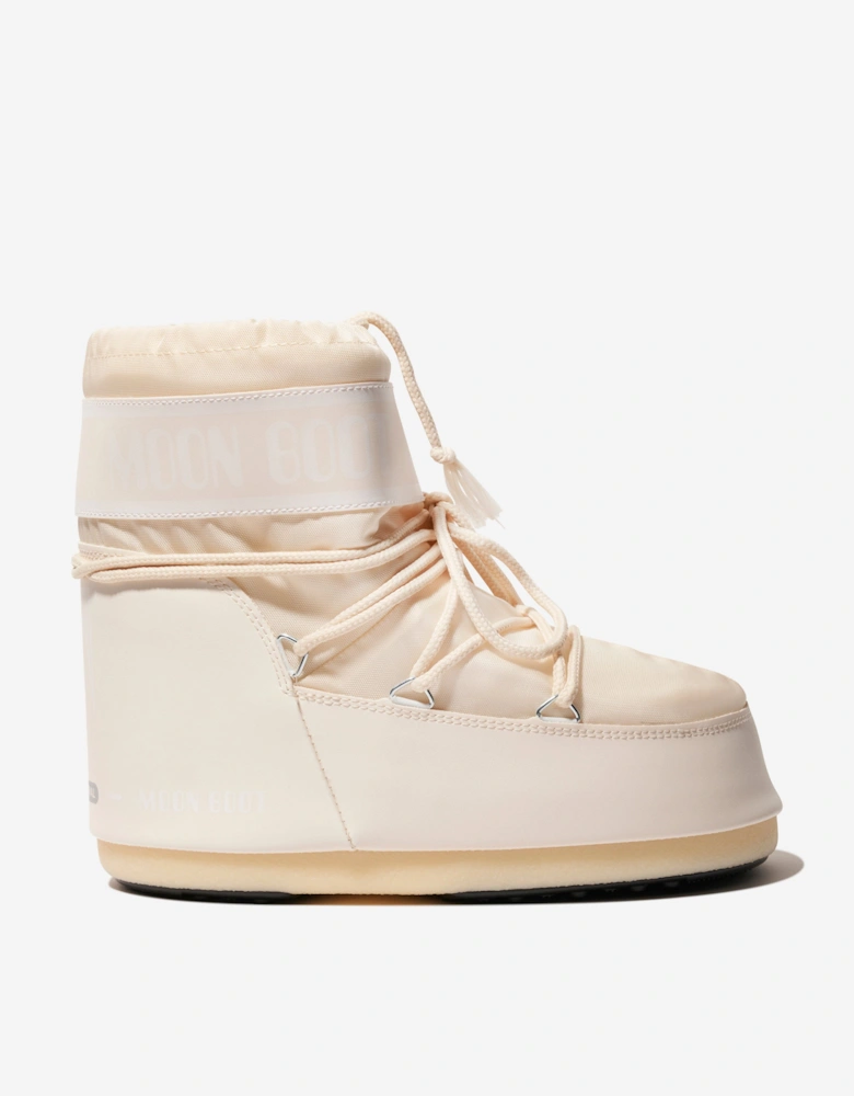 Moon Boot Kids Icon Low Nylon Snow Boots in Ivory
