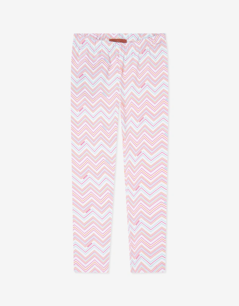 Girls Zigzag Leggings in Multicolour