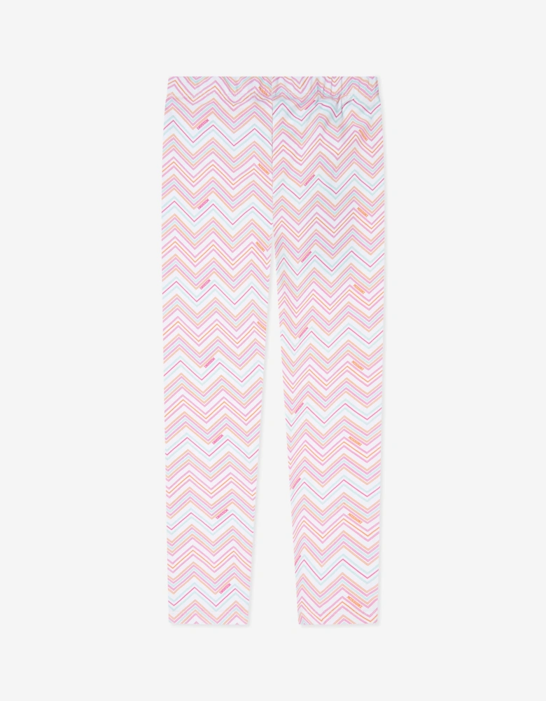 Girls Zigzag Leggings in Multicolour