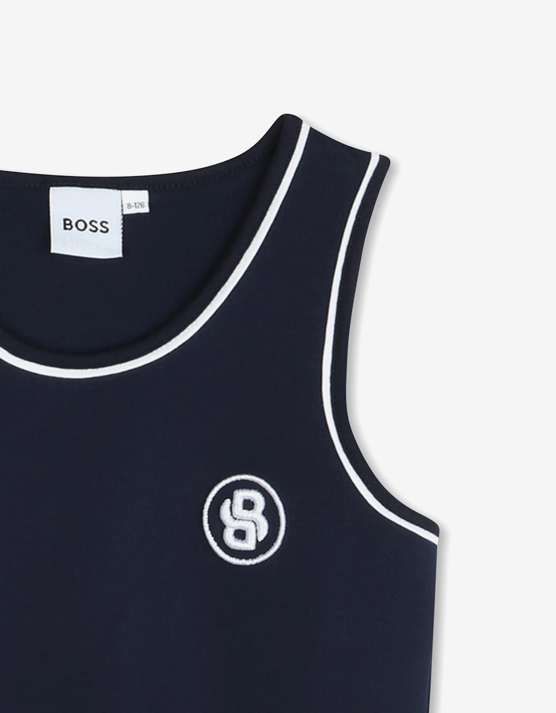 BOSS Girls Milano Tank Dress in Navy
