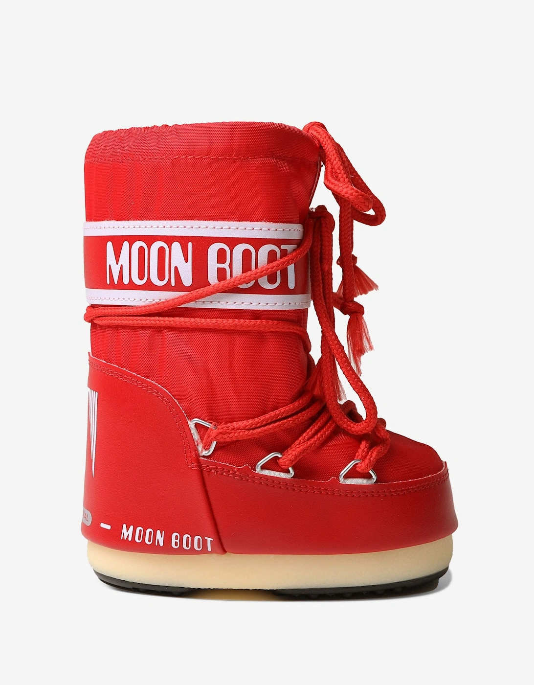 Moon Boot Kids Icon Nylon Snow Boots in Red, 10 of 9