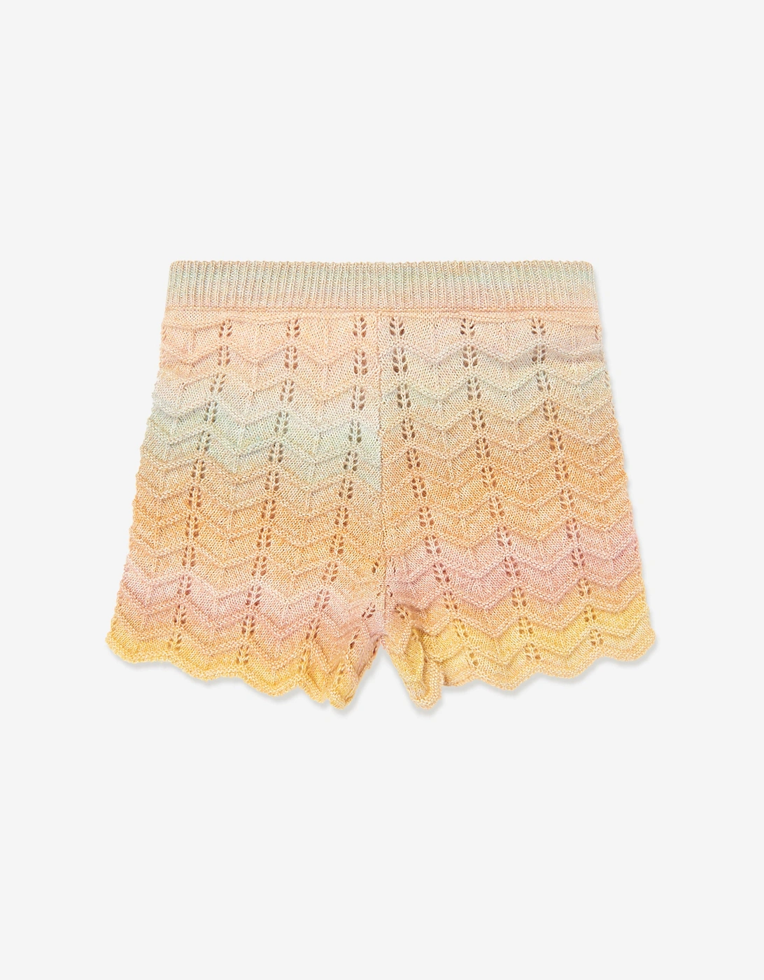 Girls Tallow Chevron Knit Shorts in Multicolour
