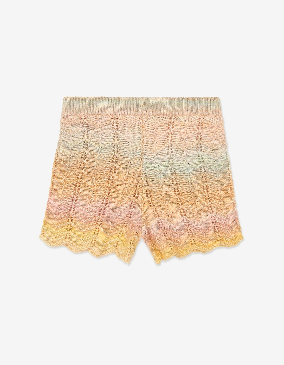 Girls Tallow Chevron Knit Shorts in Multicolour, 5 of 4