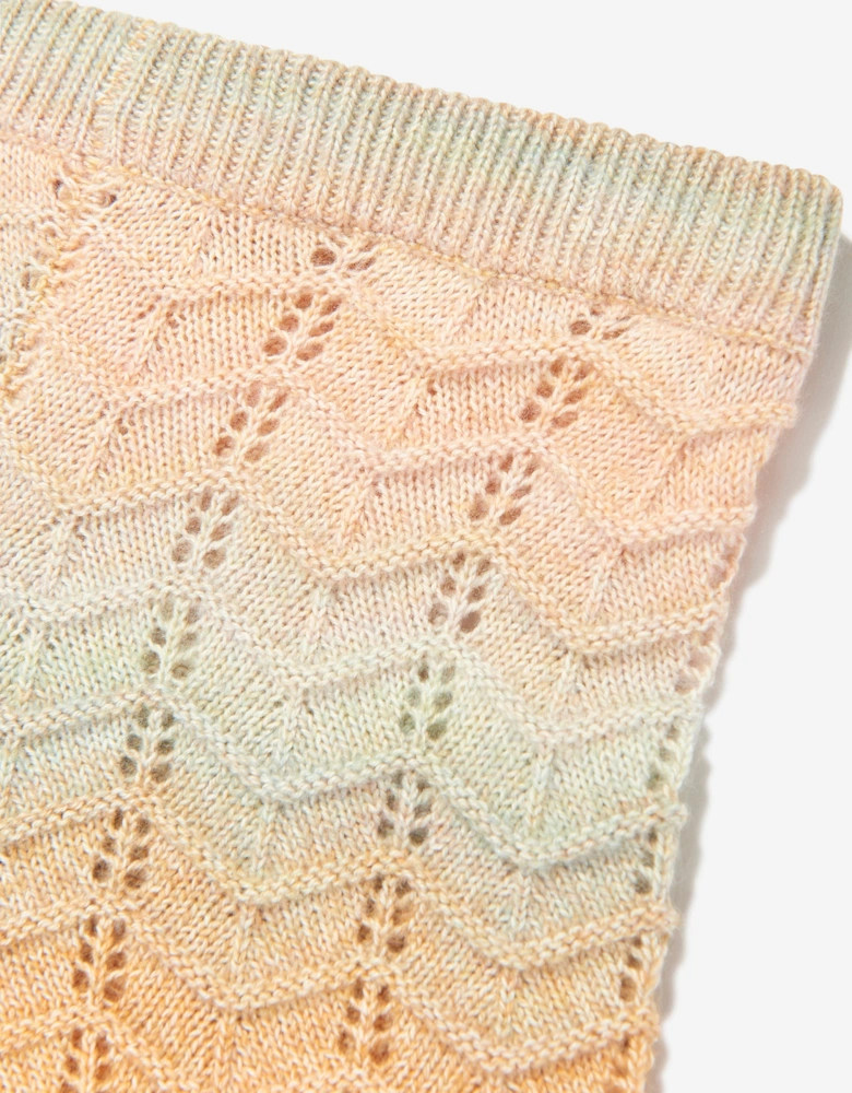 Girls Tallow Chevron Knit Shorts in Multicolour