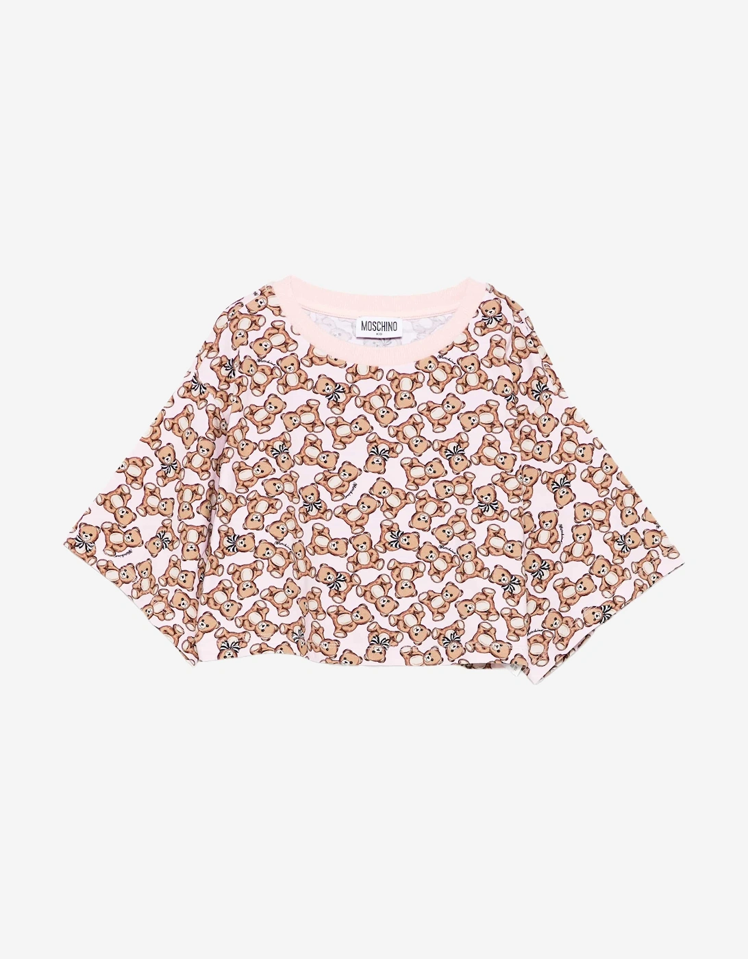 Girls Teddy Bear T-Shirt in Pink, 4 of 3
