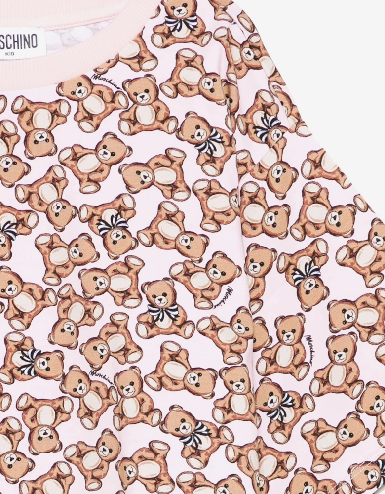 Girls Teddy Bear T-Shirt in Pink