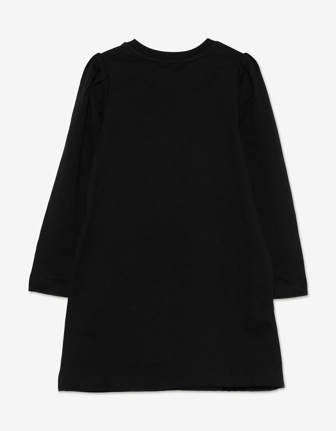 Girls Teddy Bear Logo Dress in Black
