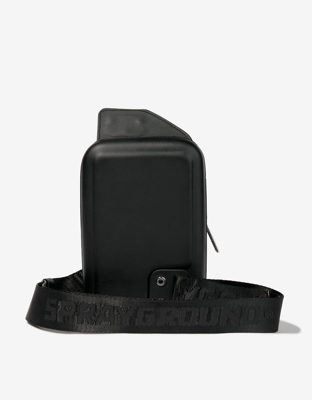 Rid Printed Zipper Hard Shell Sling in Black